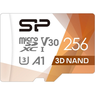 Карта пам&#039;яті Silicon Power 256Gb microSDXC U3 A1 V30 Superior Color 100R/80W + adapter (SP256GBSTXDU3V20AB)