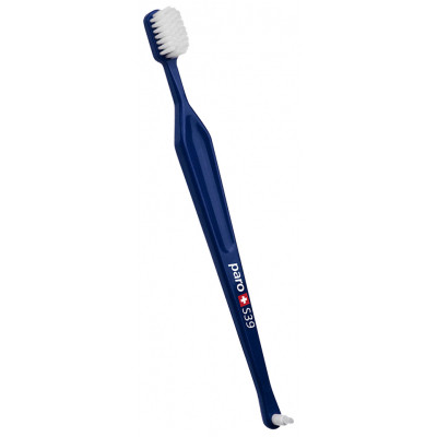 Зубна щітка Paro Swiss S39 в поліетиленовій уп. м&#039;яка Синя (7610458097150-dark-blue)