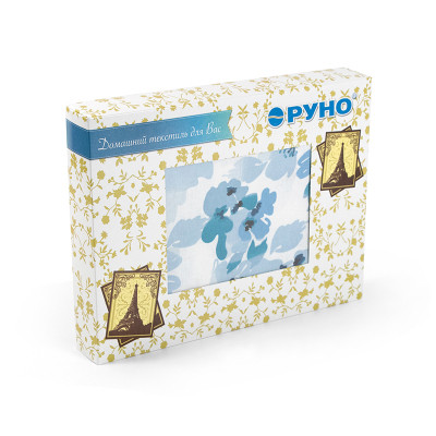 Постільна білизна Руно Blue Flowers бязь набивна полуторний (1.114_Blue Flowers)