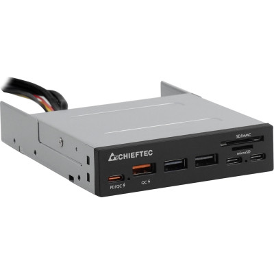 Зчитувач флеш-карт Chieftec 3.5&quot; 2xUSB3.2/2xType-C/1xPD3.0/1xQC3.0 USB (CRD-908H)