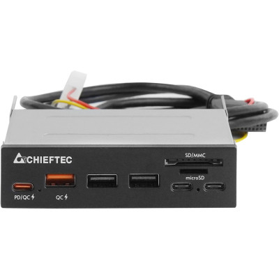 Зчитувач флеш-карт Chieftec 3.5&quot; 2xUSB3.2/2xType-C/1xPD3.0/1xQC3.0 USB (CRD-908H)
