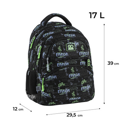 Рюкзак шкільний GoPack Education 175M-7 Error (GO25-175M-7)