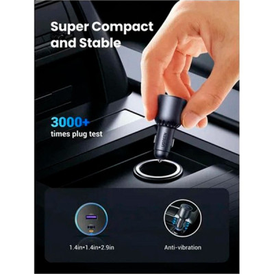 Зарядний пристрій Ugreen 2xUSB 63W (USB-C+USB-A) QC3.0 (EC701) (35023)