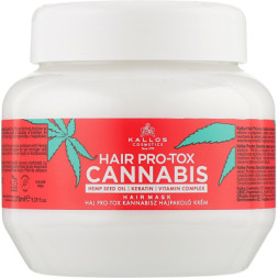 Маска для волосся Kallos Cosmetics Hair Pro-Tox Cannabis з олією насіння конопель, кератином і вітамінним комплексом 275 мл (5998889517496)