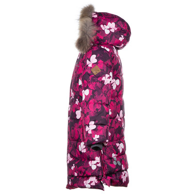 Пальто дитяче Huppa PARISH 12470055 фуксія з принтом 122 (4741468686615)