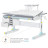 Парта Mealux Hamilton Multicolor Blue з полицею S-50 (BD-680 W/G MC +BL +S50 WG)