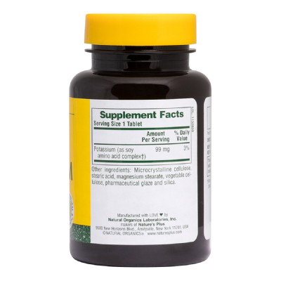 Мінерали Natures Plus Калій, Potassium, Nature&#039;s Plus, 99 мг, 90 таблеток (NTP3370)