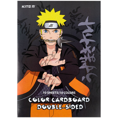 Кольоровий картон Kite А4 двосторонній Naruto 10 аркушів (NR24-255)