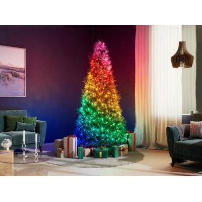 Гірлянда Twinkly Smart LED Strings USB 200 Candle-shaped RGB LEDs, Clear Wire, USB-C 12м (TWKC200RGB-T)