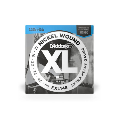Струни для гітари D&#039;Addario XL Nickel Wound Extra Heavy (12-60) (EXL148)