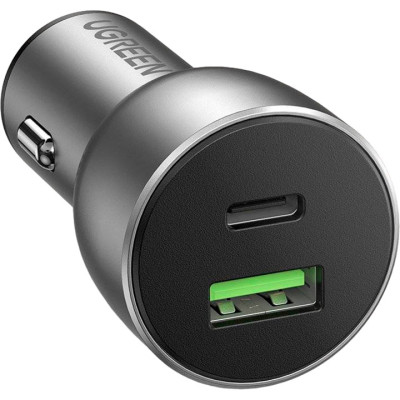 Зарядное устройство Ugreen QC 3.0+QC 3.0 Dual USB-A 36W Fast Car Charger Space Grey (CD213) (60980)