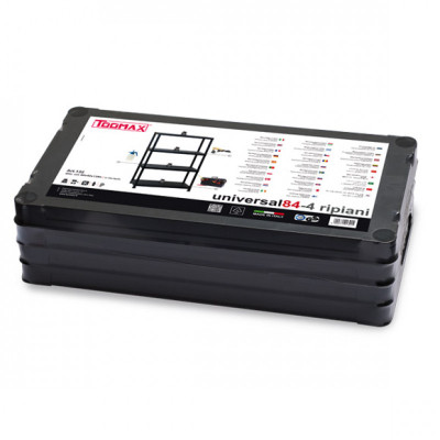 Стелаж Toomax 4 полиці cm. 80x40x138h black (5140)