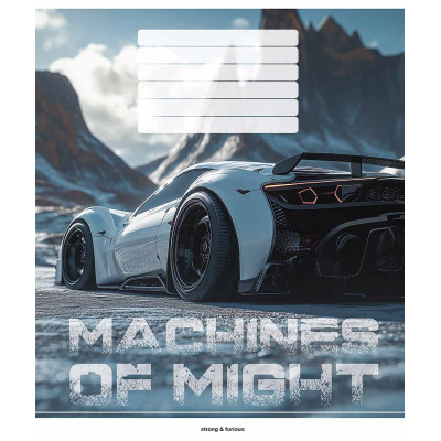 Зошит Школярик Machines of might 12 аркушів клітинка (012-3517K)