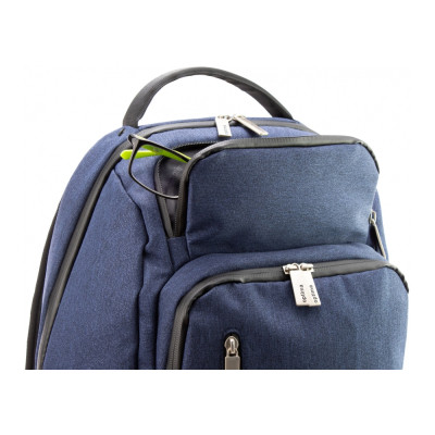 Рюкзак шкільний Optima 18&quot; USB Techno унісекс 0.7 кг 26-35 л Синій (O96913-02)