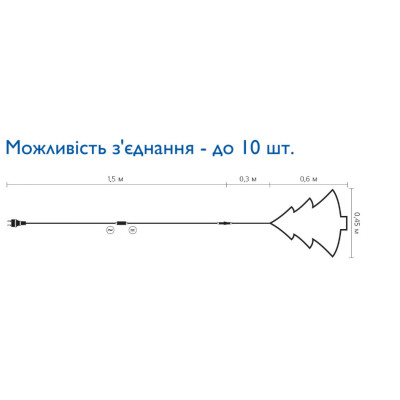 Гірлянда Delux MOTIF Christmas t tree 60*45см 7 flash зелена IP44 EN (90012986)