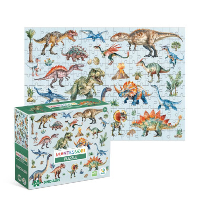 Пазл DoDo Монтессорі Динозаври, 200 елементів (300631)