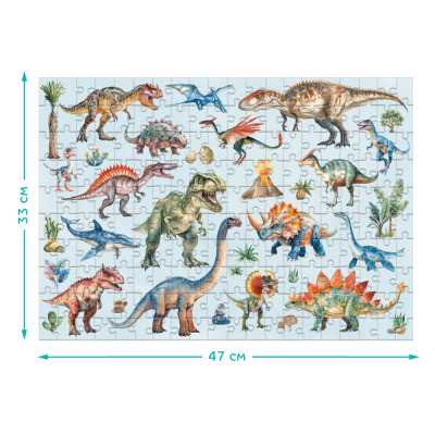 Пазл DoDo Монтессорі Динозаври, 200 елементів (300631)