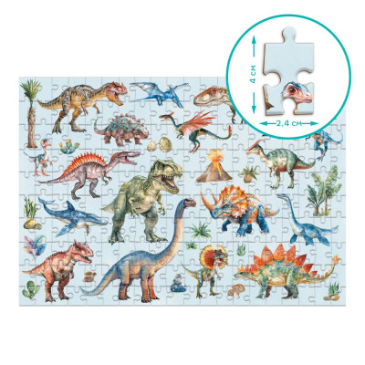 Пазл DoDo Монтессорі Динозаври, 200 елементів (300631)