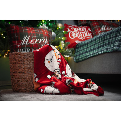Плед Ardesto Christmas Flannel 160х200см, 100% поліестер, різдвяні коргі (ART0119PB)