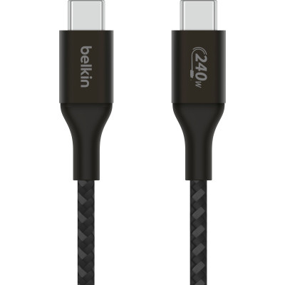 Дата кабель USB-C to USB-C 2.0m 240W Black Belkin (CAB015BT2MBK)
