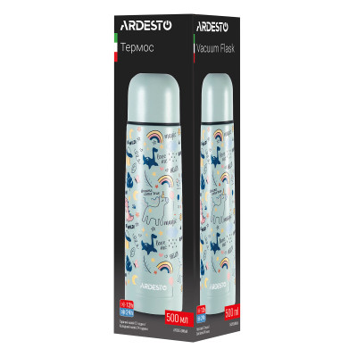 Термос Ardesto Magic 500мл, нержавіюча сталь, сірий (AR2650KMA)