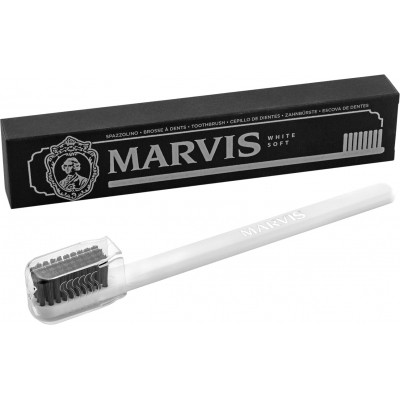 Зубна щітка Marvis з м&#039;якою щетиною Біла (8004395110742)