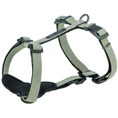 Шлея для собак Trixie CityStyle H-harness Бавовна M–L 52–75 см 20 мм Світло-сіра (4053032682658)