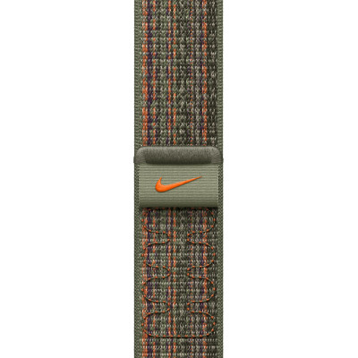 Ремінець до смарт-годинника Apple 41mm Sequoia/Orange Nike Sport Loop (MTL33ZM/A)