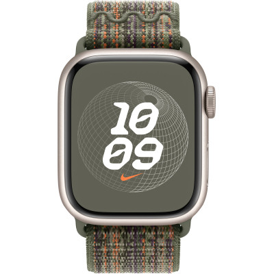 Ремінець до смарт-годинника Apple 41mm Sequoia/Orange Nike Sport Loop (MTL33ZM/A)