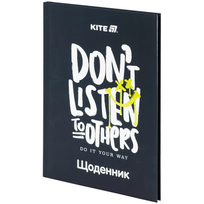 Щоденник шкільний Kite Don&#039;t listen, тверда обкладинка (K25-262-7)