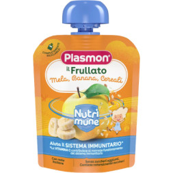 Дитяче пюре Plasmon Яблуко, банан, злаки 85 г (1136140)