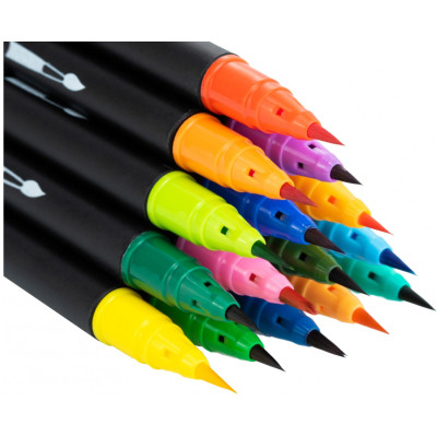 Фломастери Maxi пензлики REAL BRUSH, 18 кольорів, лінія 0,5-6 мм (MX15231)