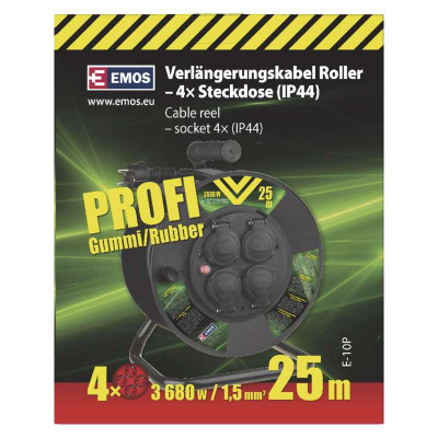 Мережевий подовжувач EMOS катушка 4 роз., 25 м (P08225)