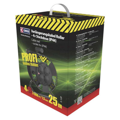 Мережевий подовжувач EMOS катушка 4 роз., 25 м (P08225)