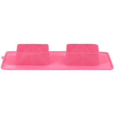 Посуд для собак WAUDOG Silicone Миска складана 385х230х50 мм рожева (50807)