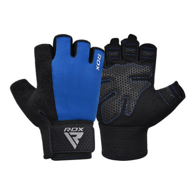 Рукавички для фітнесу RDX W1 Half Blue M (WGA-W1HU-M)