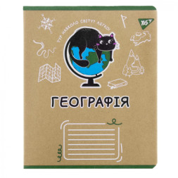 Зошит Yes предметний ГЕОГРАФІЯ Black cat 48 аркушів, клітинка (767453)
