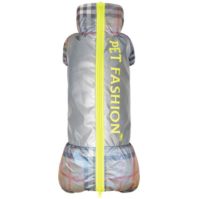 Дощовик для тварин Pet Fashion &quot;FORCE&quot; для такси XS (сірий з жовтим) (4823082422982)