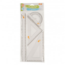 Лінійка Yes набір 4 предмета лінійка 30 см (370258)