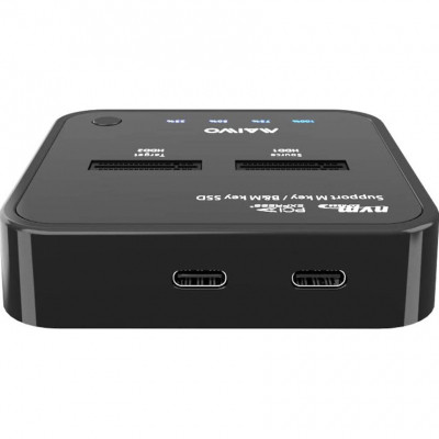 Док-станція для накопичувачів Maiwo 2*NVMe M.2 SSD Key M/B+M USB 3.1 Gen2 Type-C (K3016P)
