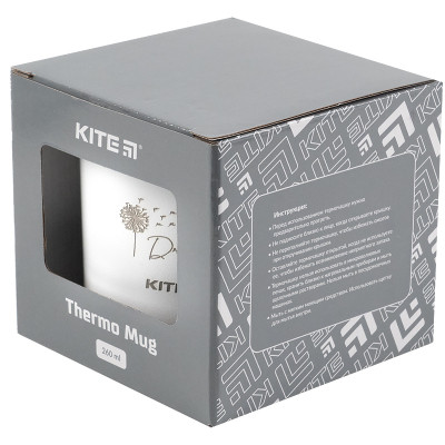 Поїльник-непроливайка Kite термочашка 260 мл біла (K21-324-01)