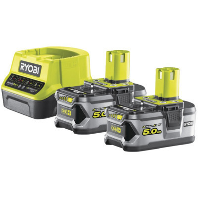 Акумулятор до електроінструменту Ryobi + зарядний пристрій ONE+ RC18120-250 18В 2х5.0А/г Lithium+ (5133003364)