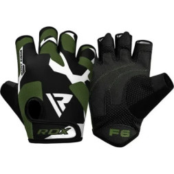 Рукавички для фітнесу RDX F6 Sumblimation Black/Green L (WGS-F6GN-L)