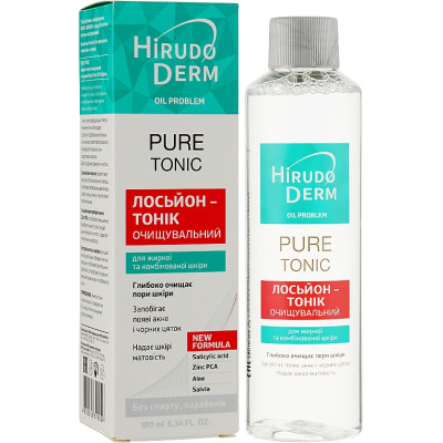Лосьйон для обличчя Біокон Hirudo Derm Oil Problem Pure Tonic Очищувальний 180 мл (4820008319029)