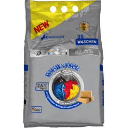 Пральний порошок Wash&amp;Free Universal зі стружкою господарського мила 2.6 кг (4260637723680)