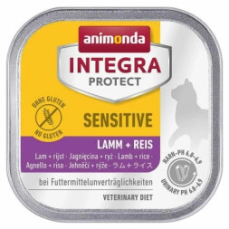 Вологий корм для кішок Animonda Integra Protect Sensitive Lamb + Rice з харчовою непереносимістю (4017721868518)