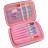 Пенал Cool For School 1 відділення з органайзером фуксія (QT-5630-Rosered)