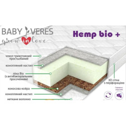 Матрац Верес Hemp Bio+ Aloe vera 160 х 80 х 22 см (52.3333.02)