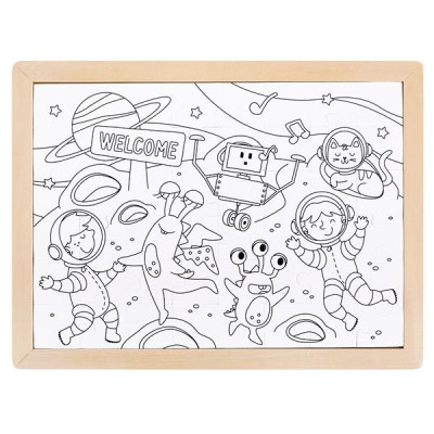 Пазл Hape Прибульці з розмальовкою (E1644)
