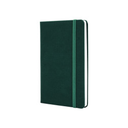 Книга записна Optima А5 SQUARE, тверда обкладинка, гумка, білий блок клітинка, зелений (O27100-04)